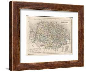 Map of Norfolk-James Archer-Framed Art Print