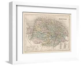 Map of Norfolk-James Archer-Framed Art Print