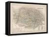 Map of Norfolk-James Archer-Framed Stretched Canvas