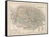 Map of Norfolk-James Archer-Framed Stretched Canvas