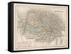 Map of Norfolk-James Archer-Framed Stretched Canvas