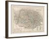 Map of Norfolk-James Archer-Framed Art Print