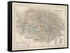 Map of Norfolk-James Archer-Framed Stretched Canvas