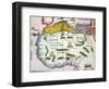 Map of North Africa and West Africa, Published in Strasbourg in 1522-Ptolemy-Framed Giclee Print