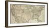Map of North America, 1853 - Detail-Jacob Monk-Framed Giclee Print