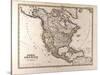 Map of North America, 1872-null-Stretched Canvas