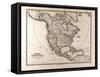 Map of North America, 1872-null-Framed Stretched Canvas