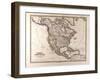 Map of North America, 1872-null-Framed Giclee Print