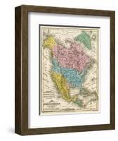 Map of North America, c.1839-Samuel Augustus Mitchell-Framed Art Print