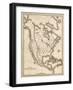 Map of North America, c.1839-Samuel Augustus Mitchell-Framed Art Print