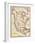 Map of North America, c.1839-Samuel Augustus Mitchell-Framed Art Print