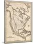 Map of North America, c.1839-Samuel Augustus Mitchell-Mounted Art Print