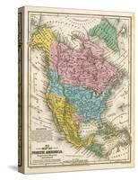 Map of North America, c.1839-Samuel Augustus Mitchell-Stretched Canvas