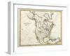 Map Of North America Dated 1791-Tektite-Framed Art Print