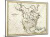 Map Of North America Dated 1791-Tektite-Mounted Art Print