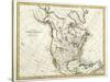 Map Of North America Dated 1791-Tektite-Stretched Canvas