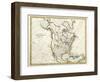 Map Of North America Dated 1791-Tektite-Framed Art Print