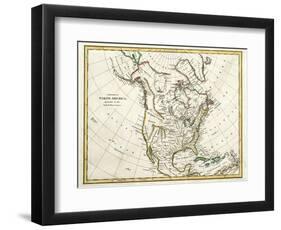 Map Of North America Dated 1791-Tektite-Framed Art Print