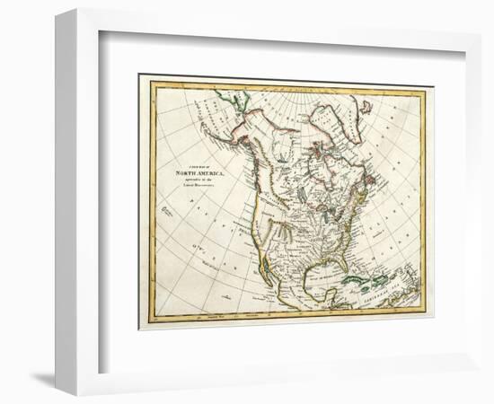 Map Of North America Dated 1791-Tektite-Framed Art Print