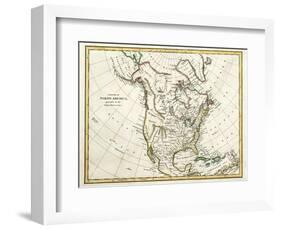 Map Of North America Dated 1791-Tektite-Framed Art Print