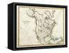 Map Of North America Dated 1791-Tektite-Framed Stretched Canvas