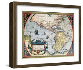 Map of North America I-null-Framed Art Print