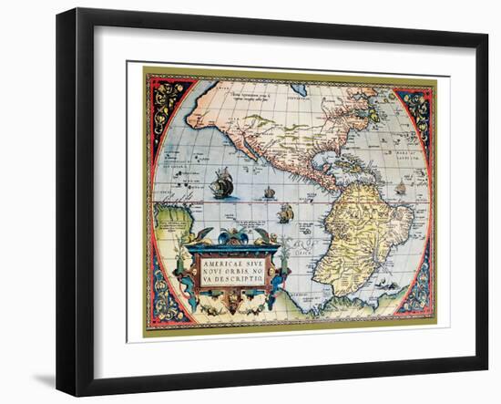 Map of North America I-null-Framed Art Print