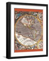 Map of North America II-null-Framed Art Print