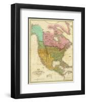 Map of North America Including All the Recent Geographical Discoveries, c.1826-Anthony Finley-Framed Art Print