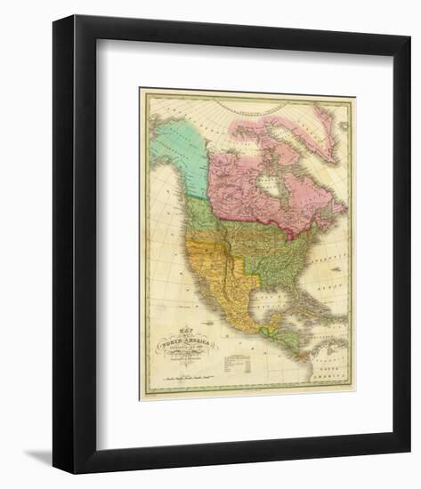 Map of North America Including All the Recent Geographical Discoveries, c.1826-Anthony Finley-Framed Art Print