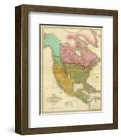 Map of North America Including All the Recent Geographical Discoveries, c.1826-Anthony Finley-Framed Art Print