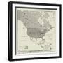 Map of North America Showing Territory Owned by the United States and by Great Britain-null-Framed Giclee Print