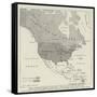Map of North America Showing Territory Owned by the United States and by Great Britain-null-Framed Stretched Canvas