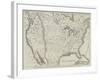 Map of North America, Showing the Relative Positions of Texas and Oregon with the United States-null-Framed Giclee Print