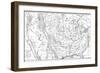 Map of North America with Locations of Native American Tribes, 1841-Myers and Co-Framed Giclee Print