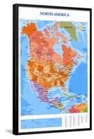 Map of North America-null-Framed Poster