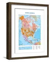 Map of North America-null-Framed Premium Giclee Print