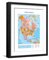 Map of North America-null-Framed Premium Giclee Print