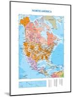 Map of North America-null-Mounted Premium Giclee Print