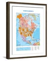 Map of North America-null-Framed Premium Giclee Print