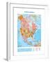 Map of North America-null-Framed Premium Giclee Print