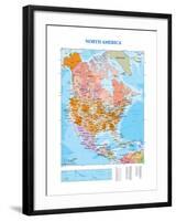 Map of North America-null-Framed Premium Giclee Print