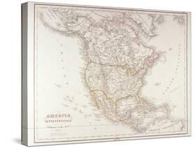 Map of North America-Fototeca Gilardi-Stretched Canvas