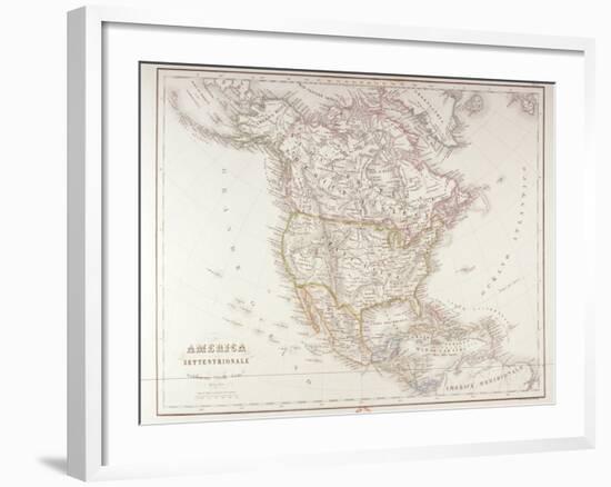 Map of North America-Fototeca Gilardi-Framed Photographic Print