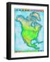 Map of North America-Jennifer Thermes-Framed Photographic Print