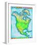 Map of North America-Jennifer Thermes-Framed Photographic Print