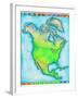 Map of North America-Jennifer Thermes-Framed Photographic Print