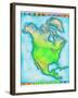 Map of North America-Jennifer Thermes-Framed Photographic Print