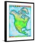 Map of North America-Jennifer Thermes-Framed Photographic Print