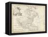 Map of North America-T. Jeffreys-Framed Stretched Canvas